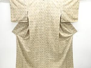 アンティーク　鶴模様手織り紬着物